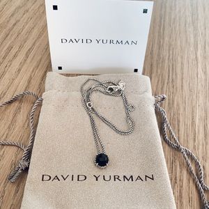David Yurman Chatelaine Onyx Pendant Necklace.